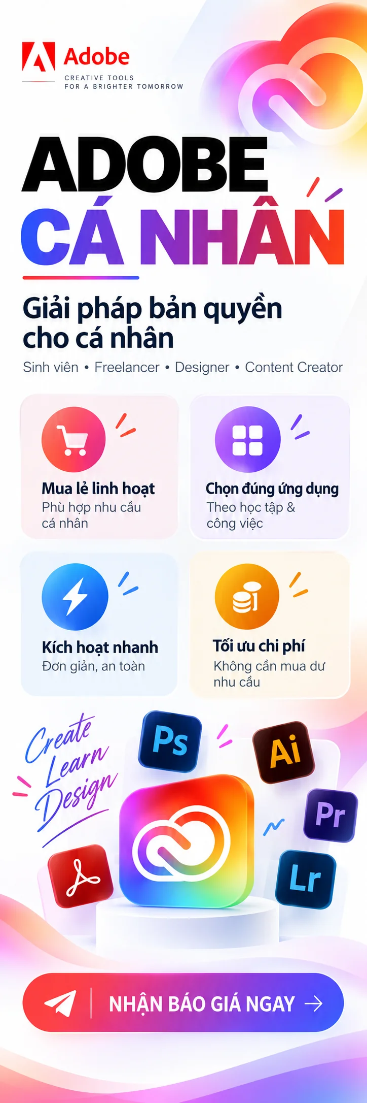 Adobe cá nhân – giải pháp bản quyền cho cá nhân